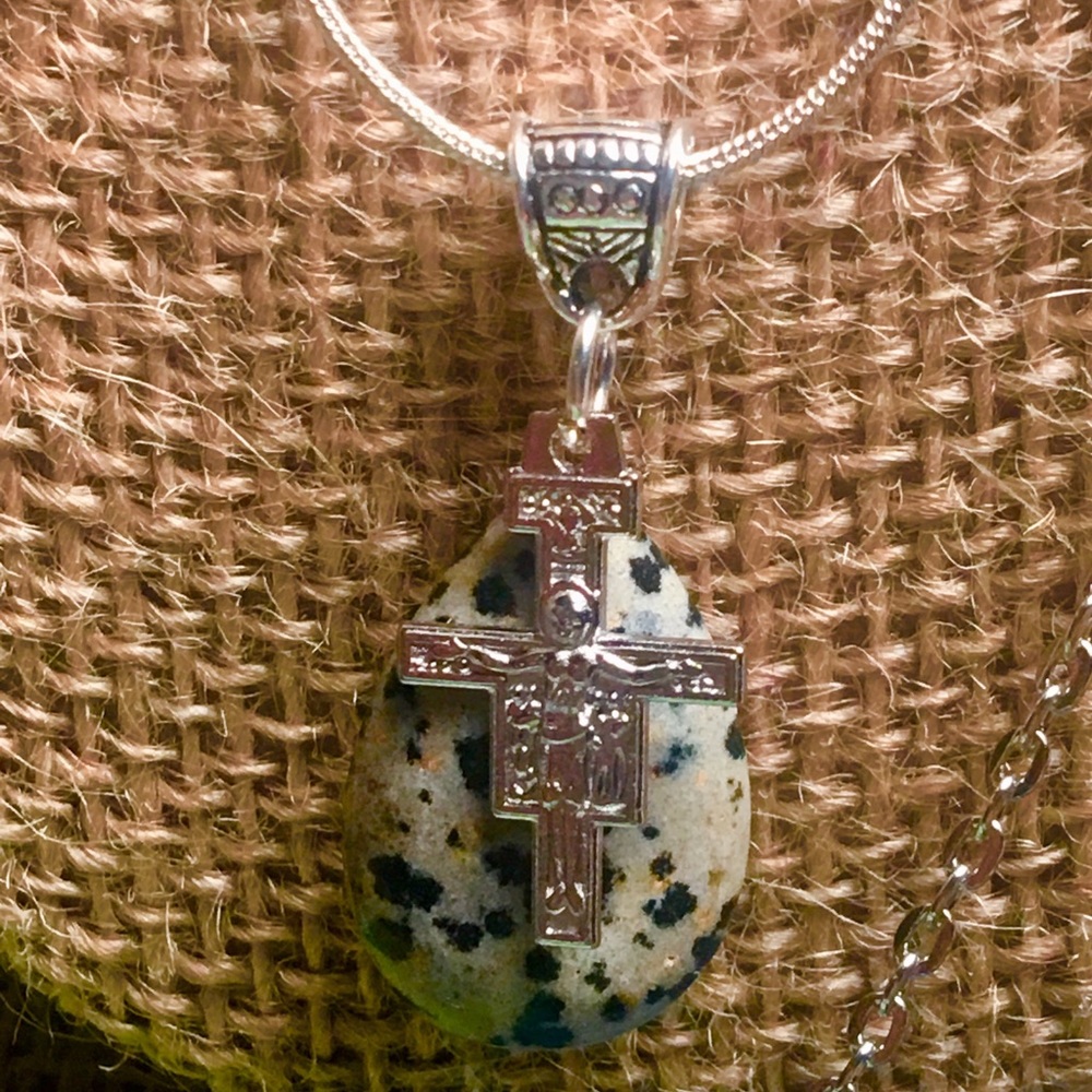 Tibetan cross boho necklace